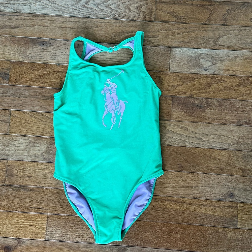 Little girls Ralph Lauren one piece swim suit sz 6